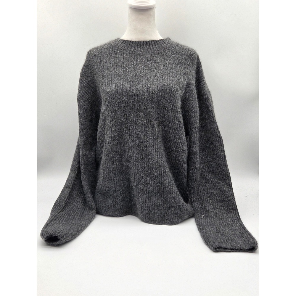 H&M Women's Gray Wool Blend Crewneck Sweater Size S NWT 101-682
